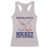 Hockey Champions 2026 Racerback Tank Top Patriotic Ice Hockey Fan