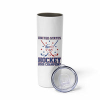 Hockey Champions 2026 Skinny Tumbler Patriotic Ice Hockey Fan