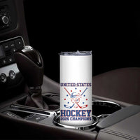 Hockey Champions 2026 Skinny Tumbler Patriotic Ice Hockey Fan