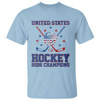 Hockey Champions 2026 T Shirt Patriotic Ice Hockey Fan
