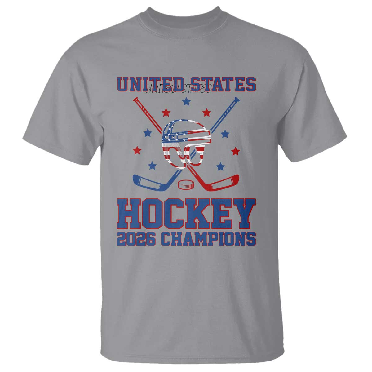 Hockey Champions 2026 T Shirt Patriotic Ice Hockey Fan