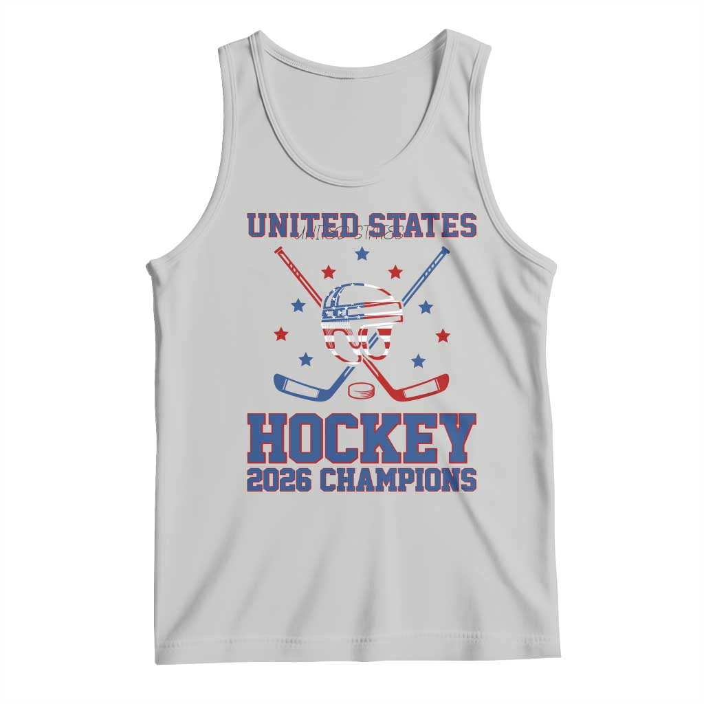 Hockey Champions 2026 Tank Top Patriotic Ice Hockey Fan