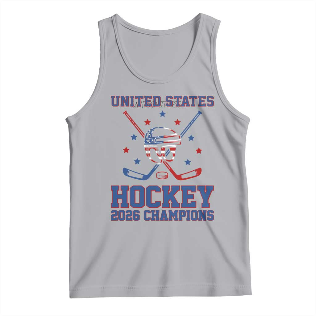 Hockey Champions 2026 Tank Top Patriotic Ice Hockey Fan