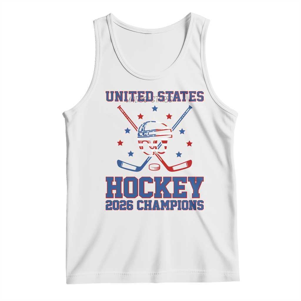 Hockey Champions 2026 Tank Top Patriotic Ice Hockey Fan