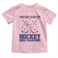 Hockey Champions 2026 Toddler T Shirt Patriotic Ice Hockey Fan