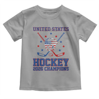 Hockey Champions 2026 Toddler T Shirt Patriotic Ice Hockey Fan