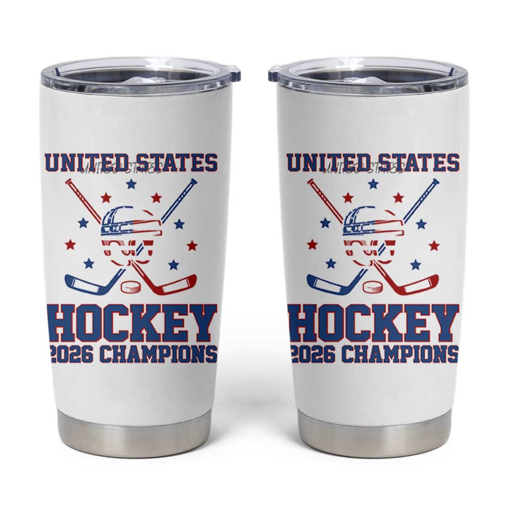 Hockey Champions 2026 Tumbler Cup Patriotic Ice Hockey Fan