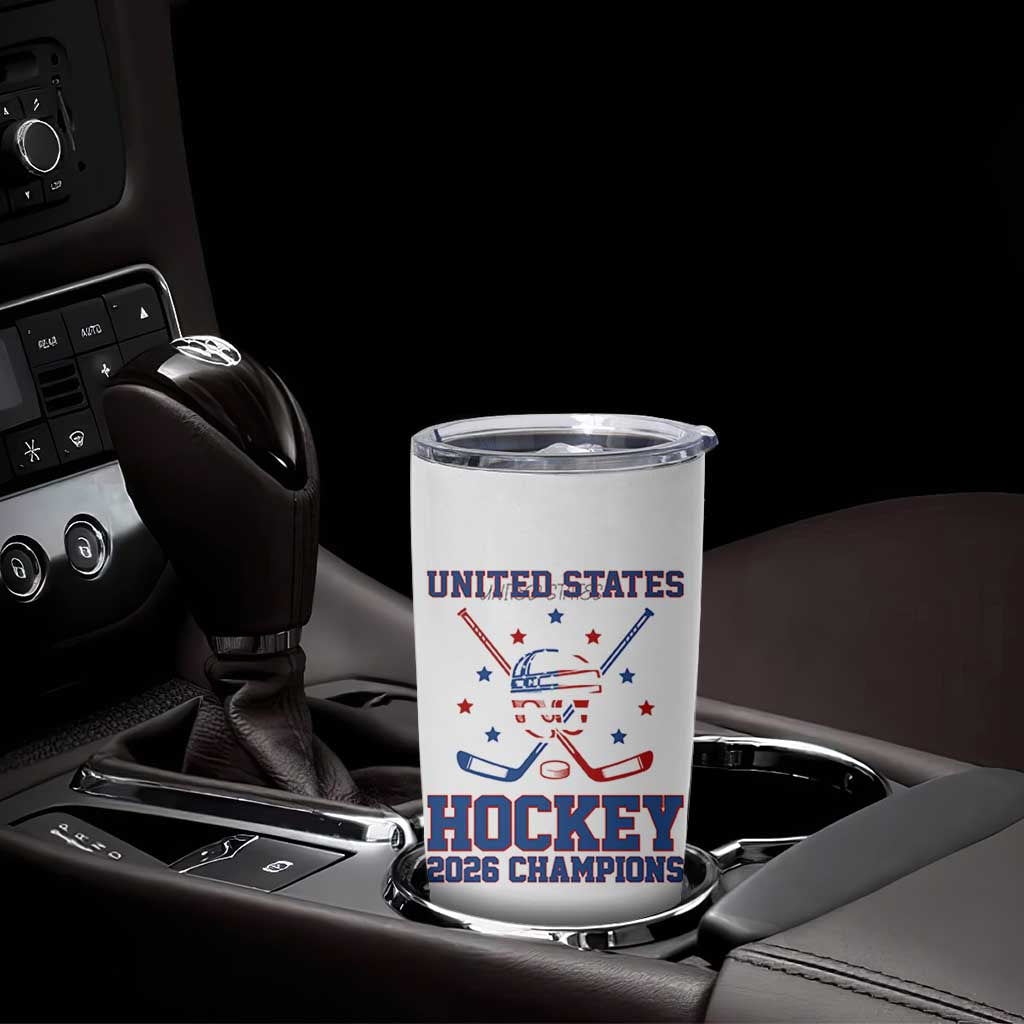Hockey Champions 2026 Tumbler Cup Patriotic Ice Hockey Fan