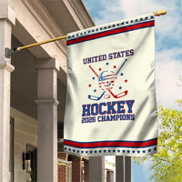 Hockey Champions 2026 Patriotic Garden Flag Ice Hockey Fan