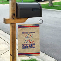 Hockey Champions 2026 Patriotic Garden Flag Ice Hockey Fan