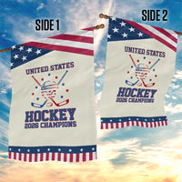 Hockey Champions 2026 Patriotic Garden Flag Ice Hockey Fan