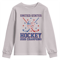 Hockey Champions 2026 Youth Sweatshirt Patriotic Ice Hockey Fan