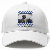 Hockey Mom Raccoon Iced Coffee Baseball Cap I Live Here Now