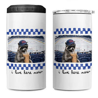 Hockey Mom Raccoon Iced Coffee 4 in 1 Can Cooler Tumbler I Live Here Now