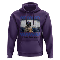 Hockey Mom Raccoon Iced Coffee Hoodie I Live Here Now