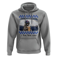 Hockey Mom Raccoon Iced Coffee Hoodie I Live Here Now