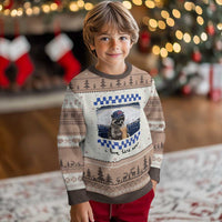 Hockey Mom Raccoon Iced Coffee Ugly Christmas Sweater I Live Here Now