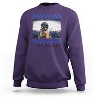 Hockey Mom Raccoon Iced Coffee Sweatshirt I Live Here Now