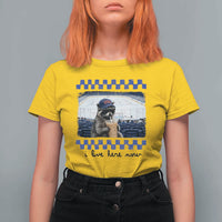 Hockey Mom Raccoon Iced Coffee T Shirt For Women I Live Here Now