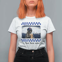 Hockey Mom Raccoon Iced Coffee T Shirt For Women I Live Here Now