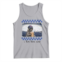 Hockey Mom Raccoon Iced Coffee Tank Top I Live Here Now