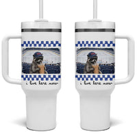 Hockey Mom Raccoon Iced Coffee Tumbler With Handle I Live Here Now