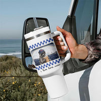 Hockey Mom Raccoon Iced Coffee Tumbler With Handle I Live Here Now