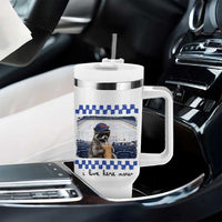 Hockey Mom Raccoon Iced Coffee Tumbler With Handle I Live Here Now