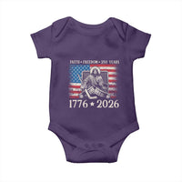250 Years Faith and Freedom Christian Baby Onesie Jesus Hockey Player 4th of July American Flag