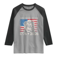250 Years Faith and Freedom Christian Raglan Shirt Jesus Hockey Player 4th of July American Flag
