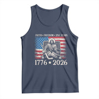 250 Years Faith and Freedom Christian Tank Top Jesus Hockey Player 4th of July American Flag
