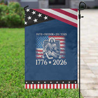 250 Years Faith and Freedom Christian Patriotic Garden Flag Jesus Hockey Player 4th of July American Flag