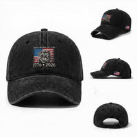 250 Years Faith and Freedom Christian Washed Cotton Baseball Cap Jesus Hockey Player 4th of July American Flag