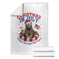 Raccoon 250th Anniversary Throw Blanket Christmas in July