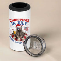 Raccoon 250th Anniversary 4 in 1 Can Cooler Tumbler Christmas in July