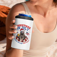 Raccoon 250th Anniversary 4 in 1 Can Cooler Tumbler Christmas in July