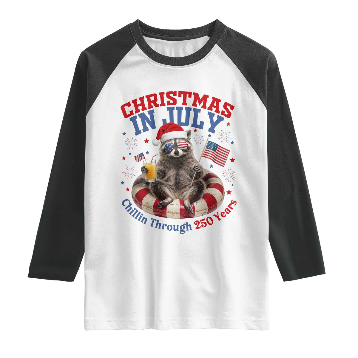 Raccoon 250th Anniversary Raglan Shirt Christmas in July