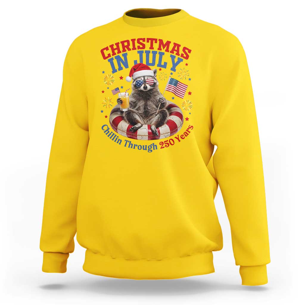Raccoon 250th Anniversary Sweatshirt Christmas in July