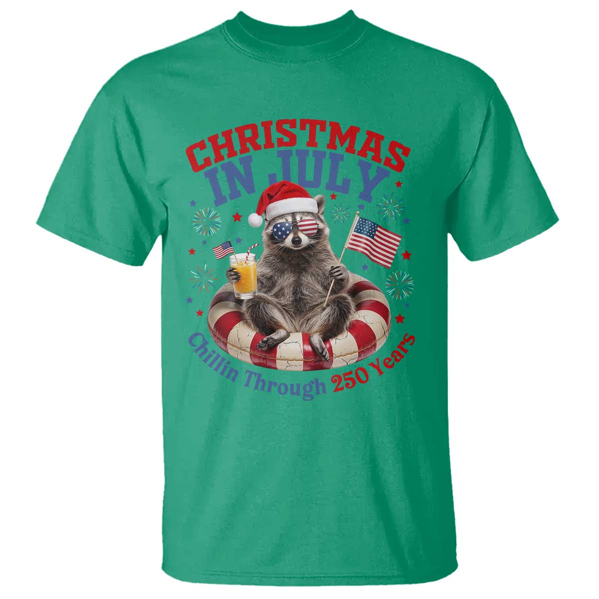 Raccoon 250th Anniversary T Shirt Christmas in July