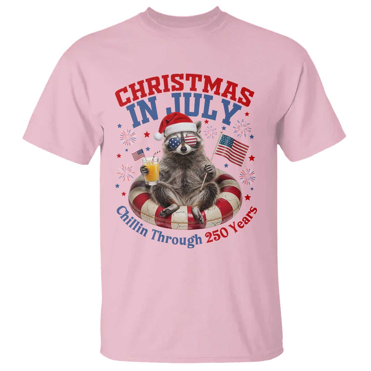 Raccoon 250th Anniversary T Shirt Christmas in July