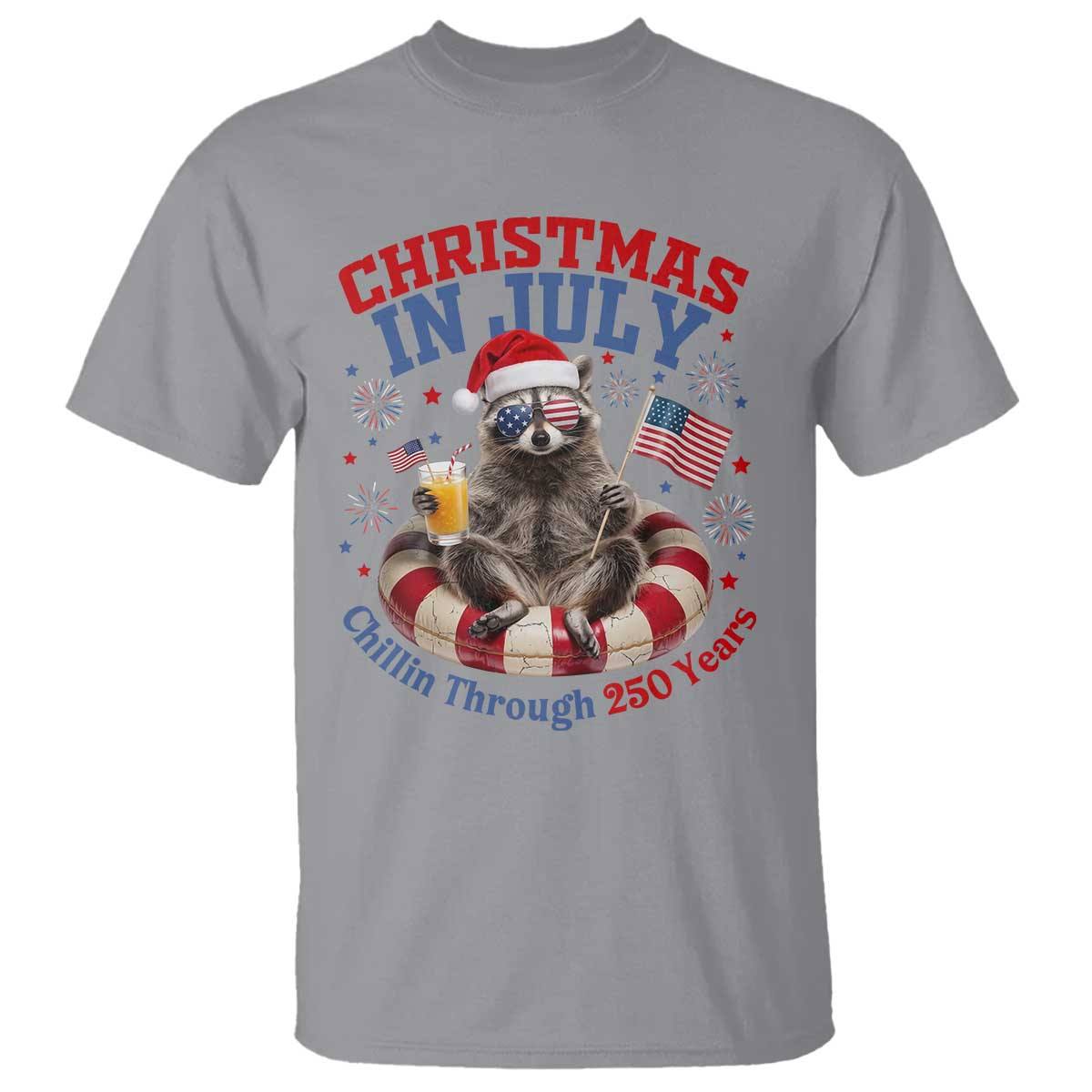 Raccoon 250th Anniversary T Shirt Christmas in July