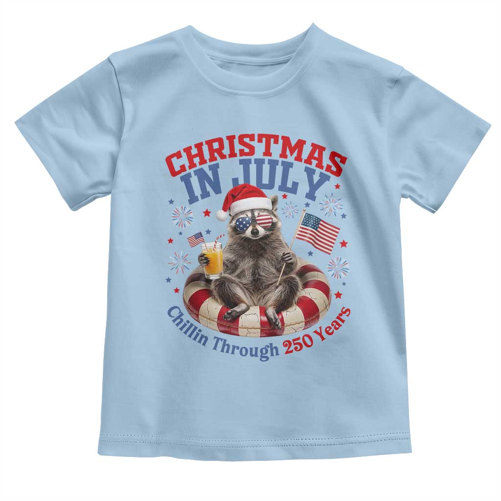Raccoon 250th Anniversary Toddler T Shirt Christmas in July
