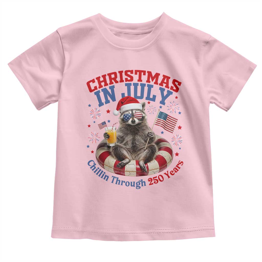 Raccoon 250th Anniversary Toddler T Shirt Christmas in July