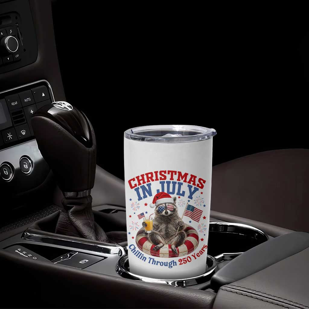 Raccoon 250th Anniversary Tumbler Cup Christmas in July