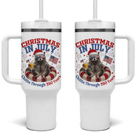 Raccoon 250th Anniversary Tumbler With Handle Christmas in July