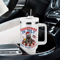 Raccoon 250th Anniversary Tumbler With Handle Christmas in July