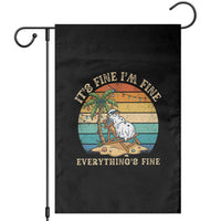 Snowman in july Garden Flag Hawaian Beach Vacation Christmas in July