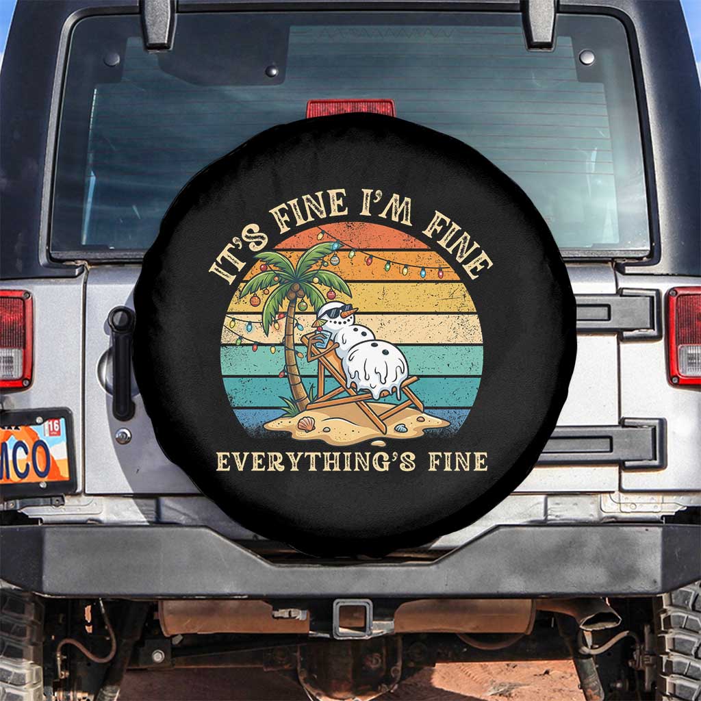 Snowman in july Spare Tire Cover Hawaian Beach Vacation Christmas in July