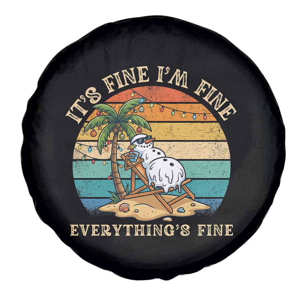 Snowman in july Spare Tire Cover Hawaian Beach Vacation Christmas in July