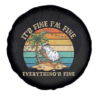 Snowman in july Spare Tire Cover Hawaian Beach Vacation Christmas in July